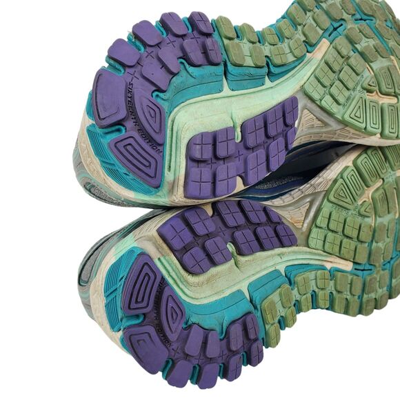 BROOKS Shoes GTS-16 Womens Size 8.5 Silver Blue Running Athletic 1202031B170 - Picture 12 of 13